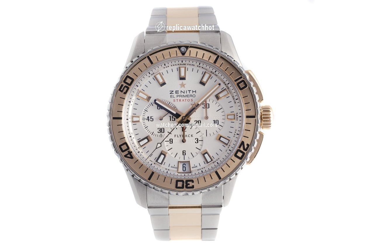 Zenith El Primero Stratos Flyback Mens watch Unisex Automatic Gold Steel 51.2061.405 01.M2060 2