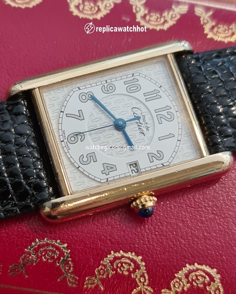 Cartier Tank Mens watch Unisex Quartz Silver 2413 2