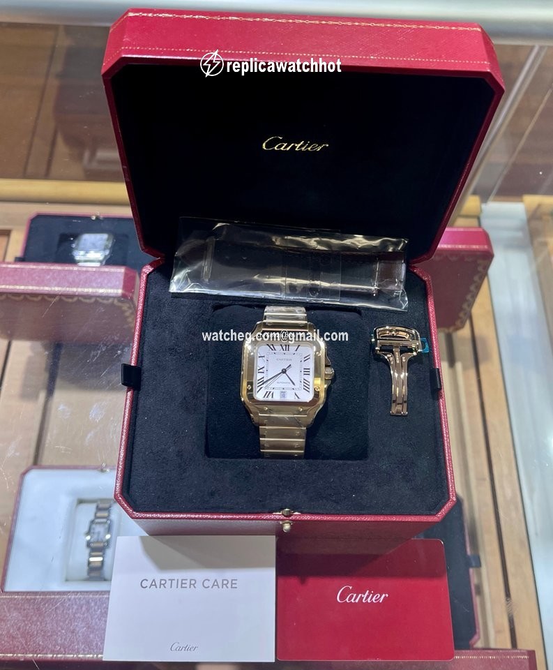 Cartier Santos Mens watch Unisex Automatic Yellow gold WGSA0029 2