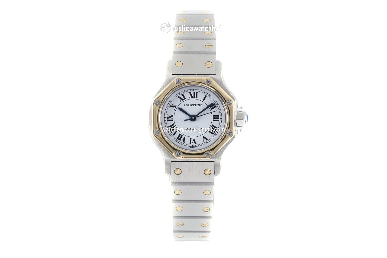 Cartier Santos Womens watch Automatic Gold Steel 09078 2