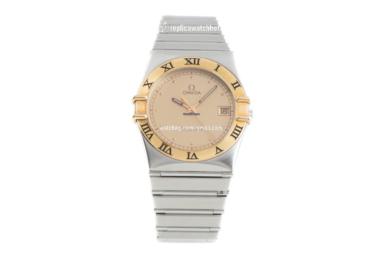 Omega Constellation Day-Date Mens watch Unisex Quartz Gold Steel 396.1070 2