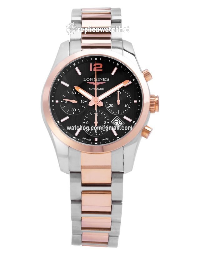 Longines Conquest Classic Mens watch Unisex Automatic Gold Steel L2.786.5.56.7 2