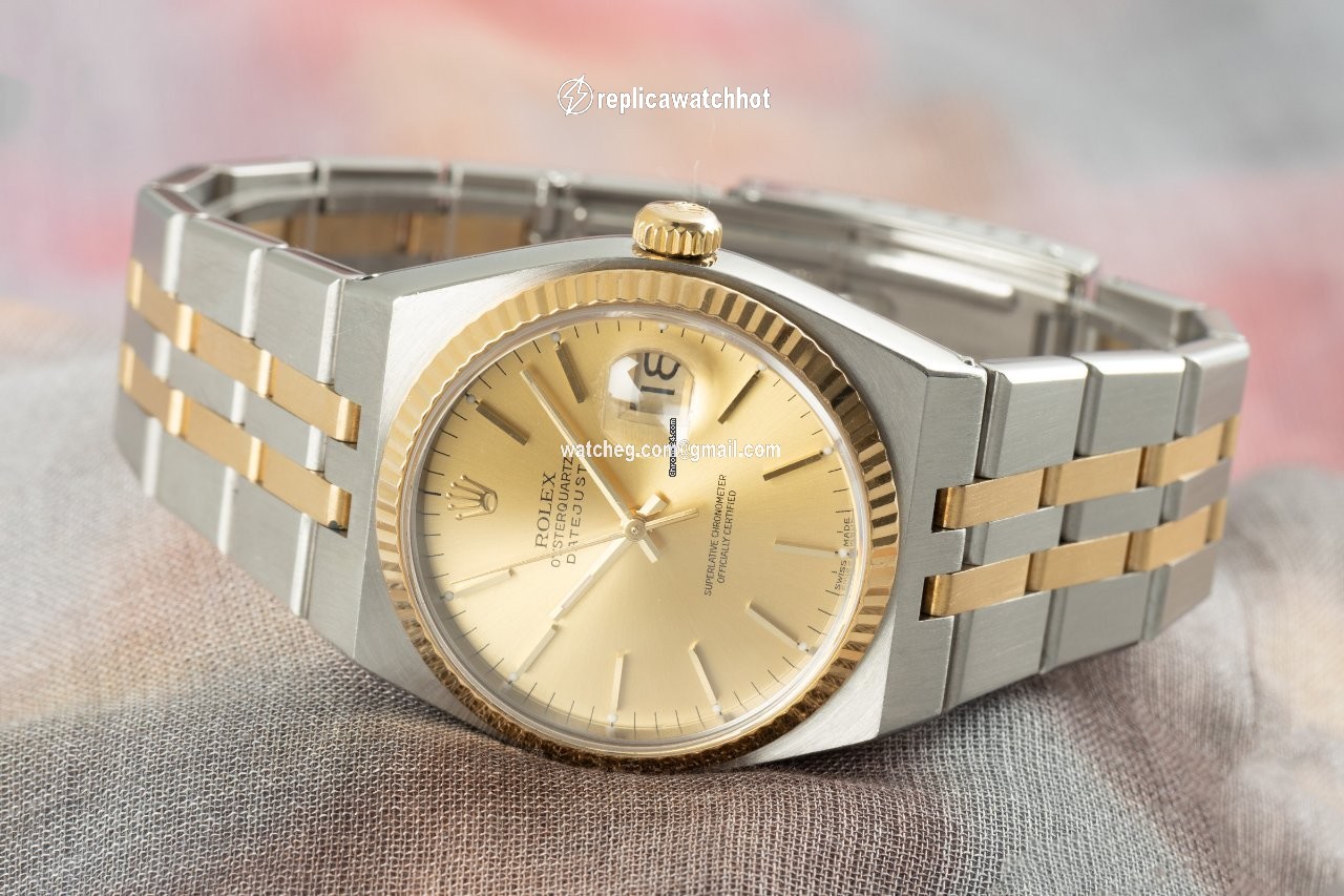 Rolex Mens watch Unisex Gold Steel Quartz 17013A 2