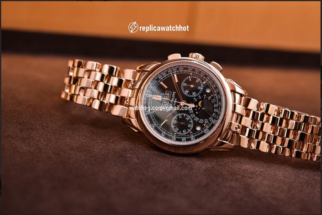 Patek Philippe Perpetual Calendar Chronograph Mens watch Unisex Manual winding Rose gold 5270R-1R 2