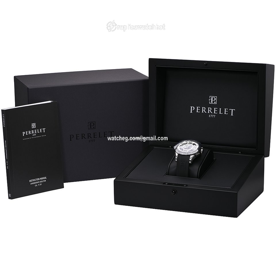 Perrelet Skeleton Chrono Mens watch Unisex Automatic Steel A1056 1 2