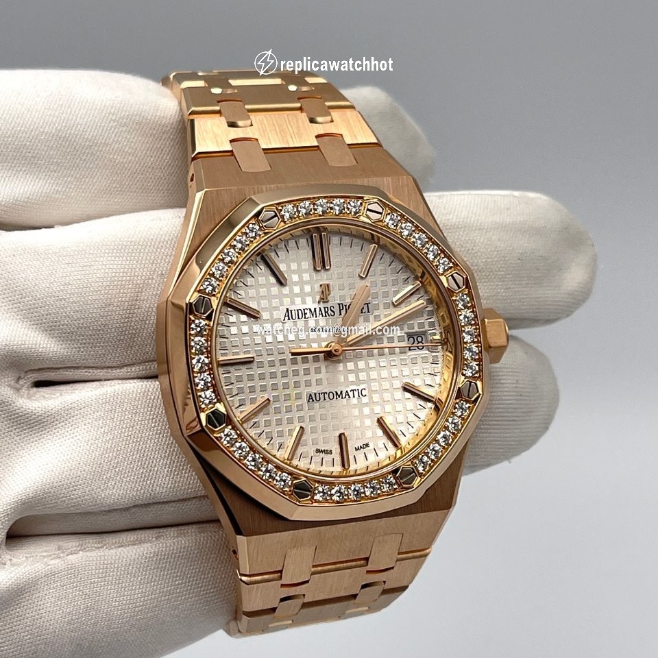 Audemars Piguet Royal Oak Lady Womens watch Automatic Rose gold 15451OR.ZZ.1256OR.01 2