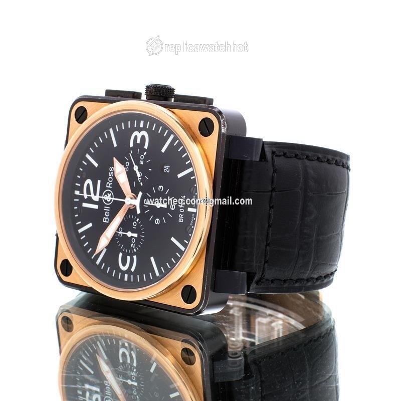 Bell & Ross BR 01-94 Chronographe Mens watch Unisex Automatic Gold Steel Br01 94 2
