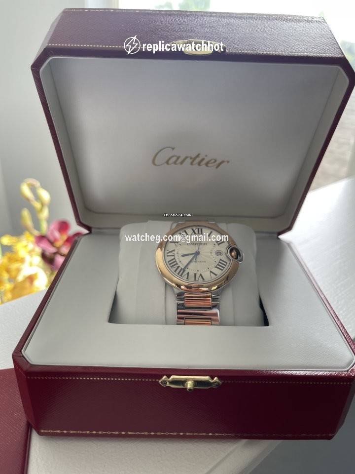 Cartier Ballon Bleu 42mm Mens watch Unisex Automatic Gold Steel W2BB0004 2