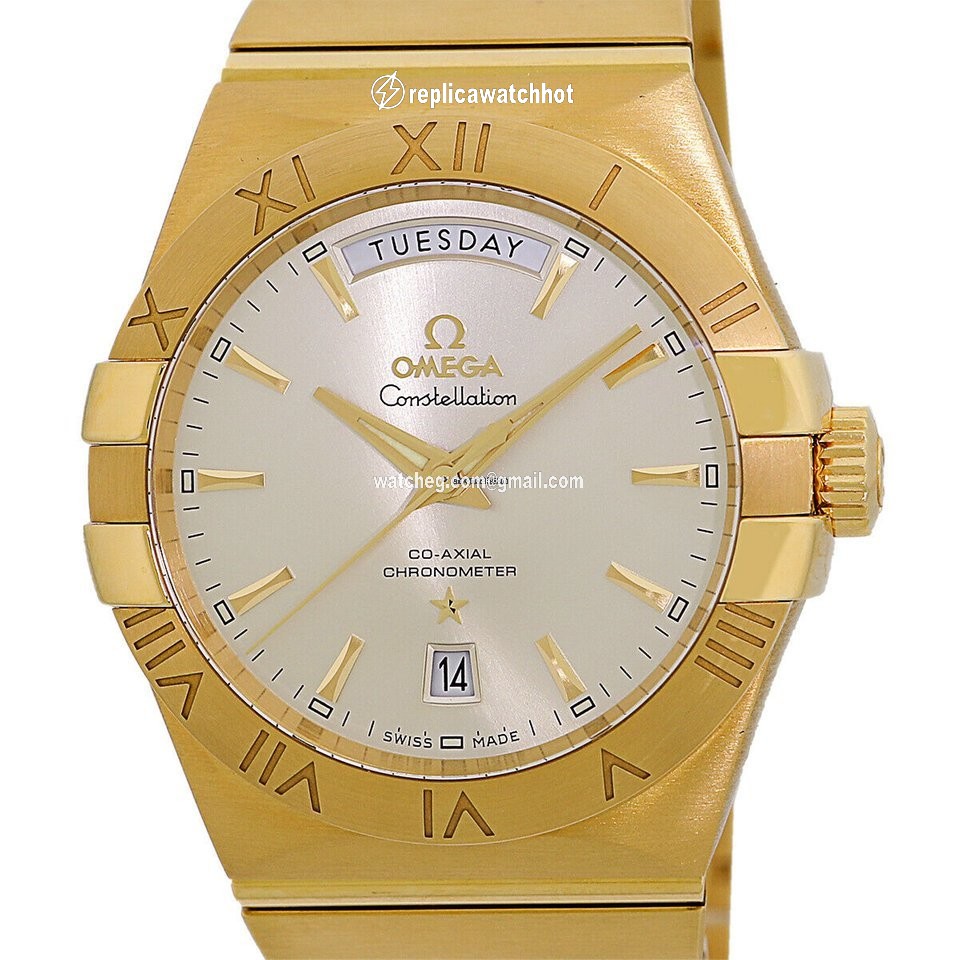 Omega Constellation Day-Date Mens watch Unisex Automatic Yellow gold 123.50.38.22.02.002 2