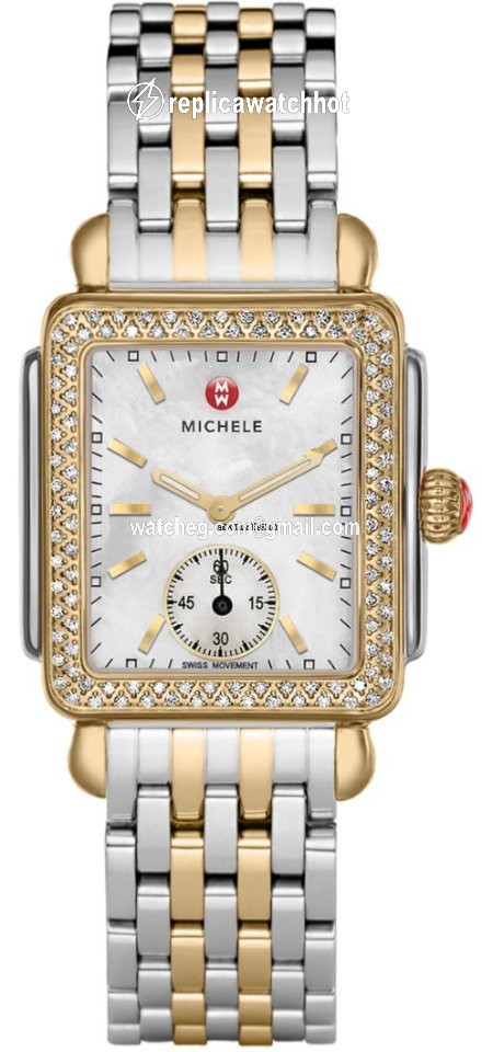 Michele Deco Womens watch Quartz Gold Steel mw06v01c5025 2