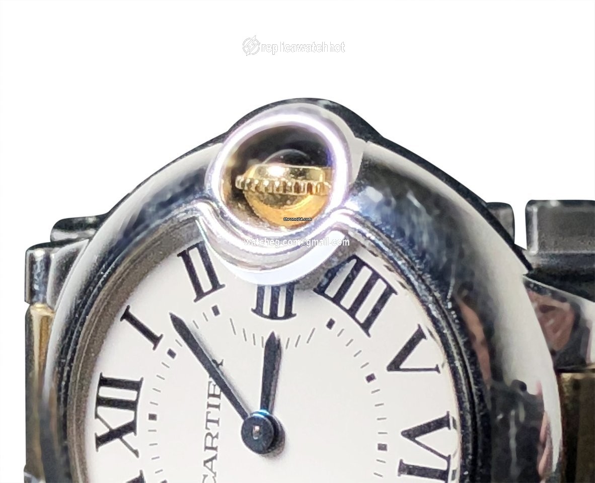 Cartier Ballon Bleu 28mm Womens watch Quartz Gold Steel W69007Z3 2