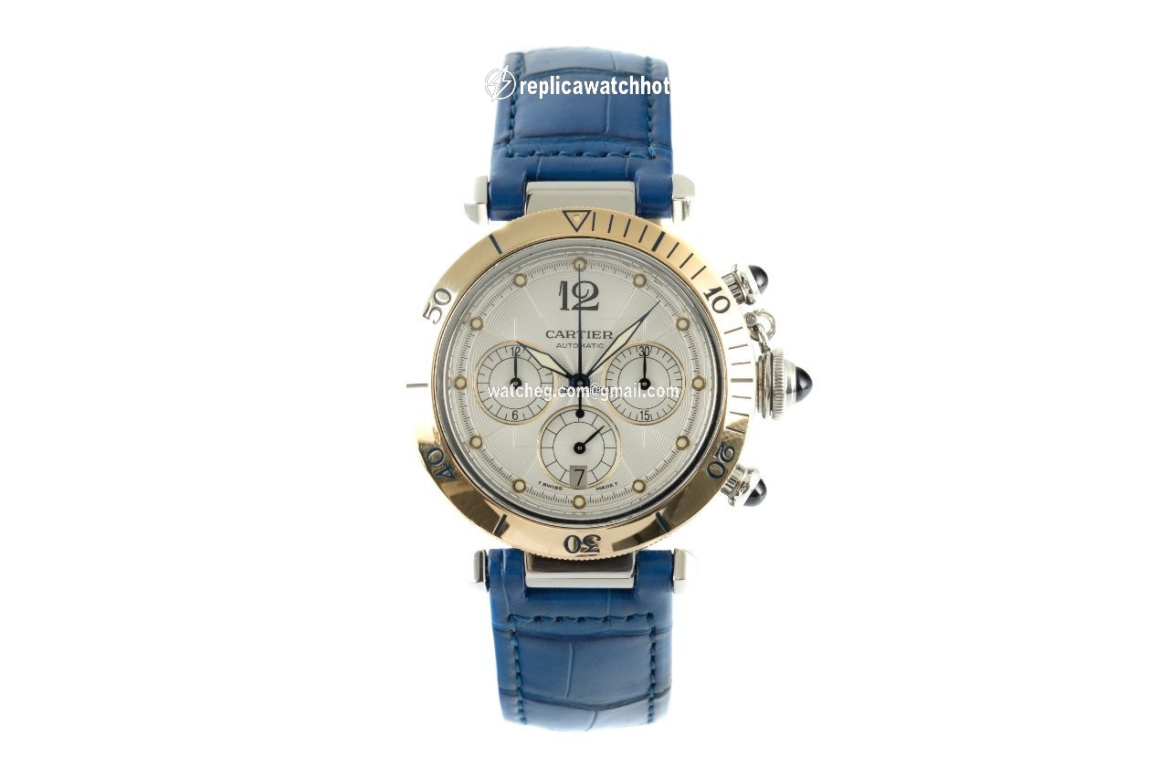 Cartier Pasha Mens watch Unisex Automatic Gold Steel 2113 2