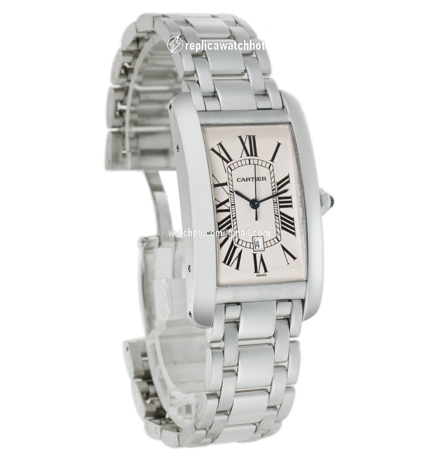 Cartier Tank Americaine Automatic White gold W26055L1 2