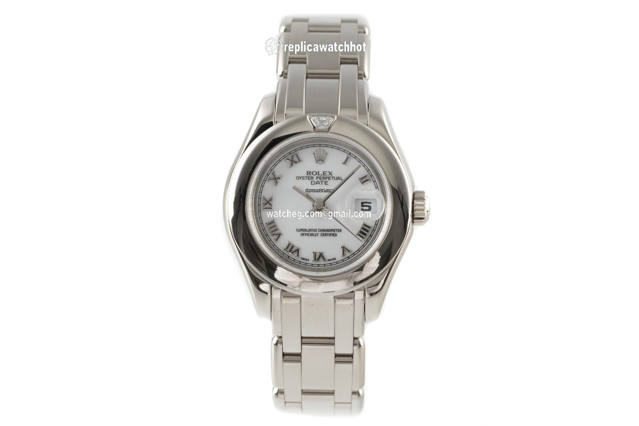 Rolex Oyster Perpetual Date Womens watch White gold Automatic 80329 2