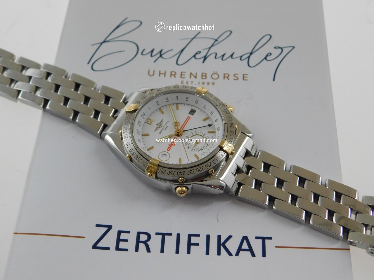 Breitling Duograph Mens watch Unisex Automatic Gold Steel B 15507 2