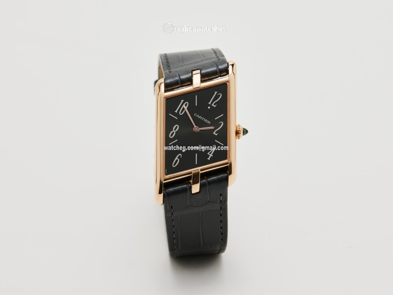Cartier Tank Mens watch Unisex Manual winding Rose gold WGTA0043 2