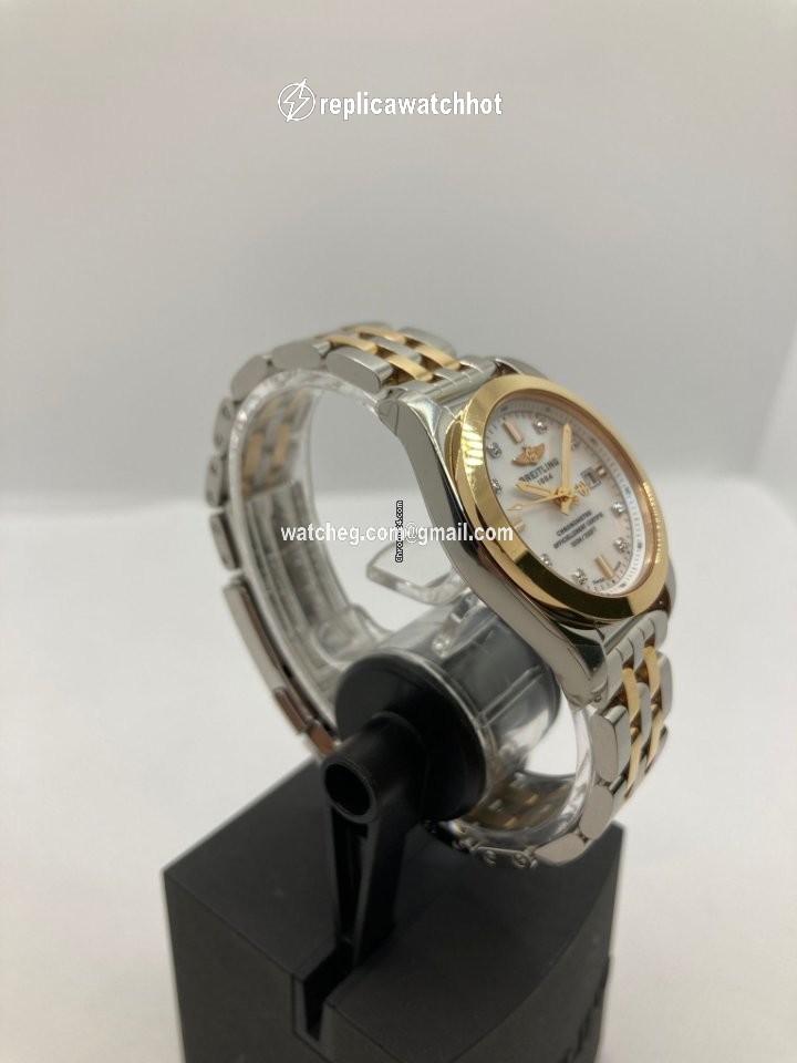 Breitling Galactic Womens watch Quartz Gold Steel C7234812 A792 791C 2