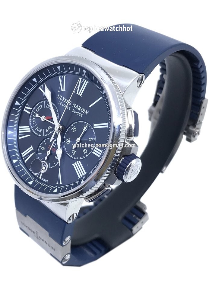 Ulysse Nardin Marine Chronograph Mens watch Unisex Automatic Steel 1533-150-3 43 2