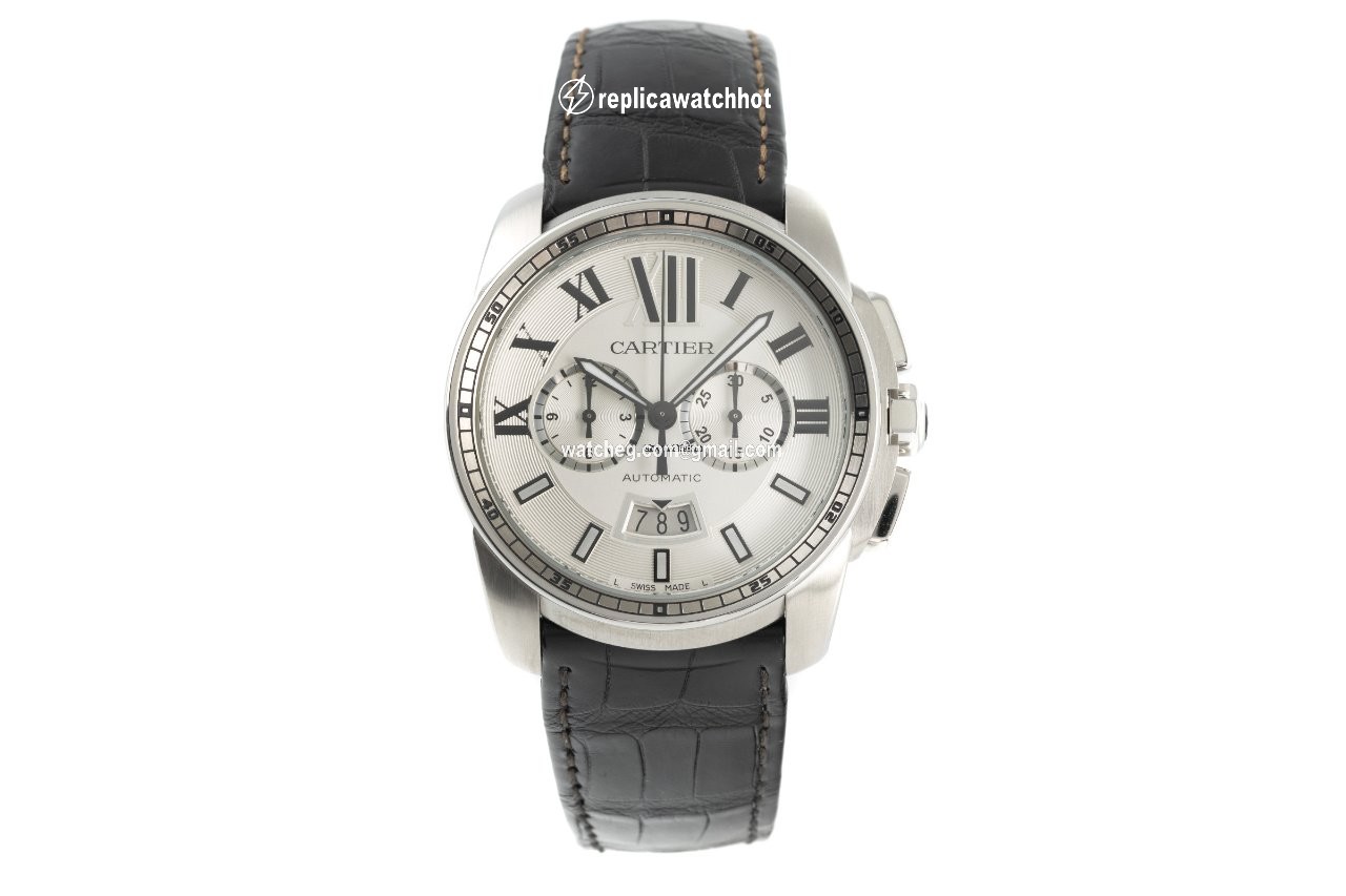 Cartier Calibre de Cartier Chronograph Mens watch Unisex Automatic Steel W7100046 2