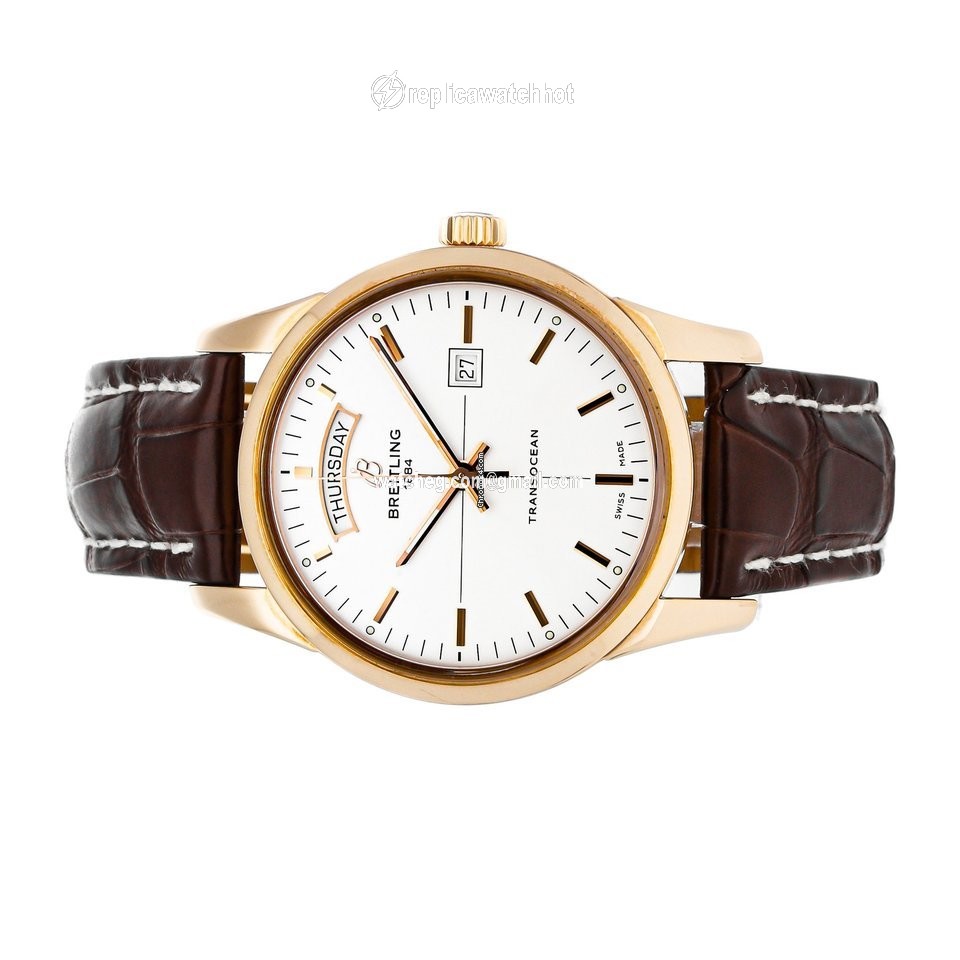 Breitling Transocean Day & Date Mens watch Unisex Automatic Rose gold R4531012 G752 2