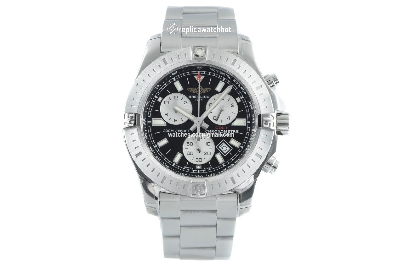Breitling Colt Chronograph Mens watch Unisex Quartz Steel A73388 2