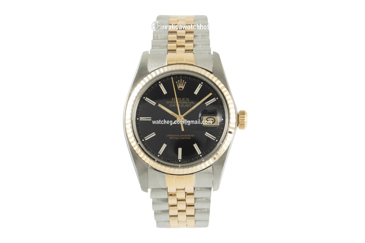 Rolex Datejust 36 Mens watch Unisex Gold Steel Automatic 16013 2