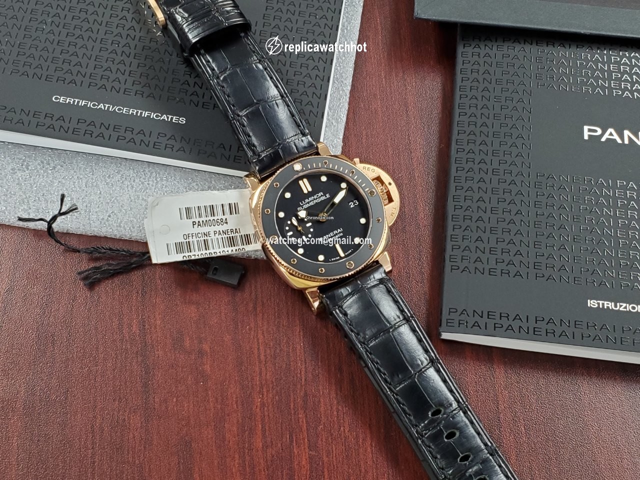 Panerai Luminor Submersible 1950 3 Days Automatic Mens watch Unisex Automatic Rose gold PAM 00684 2