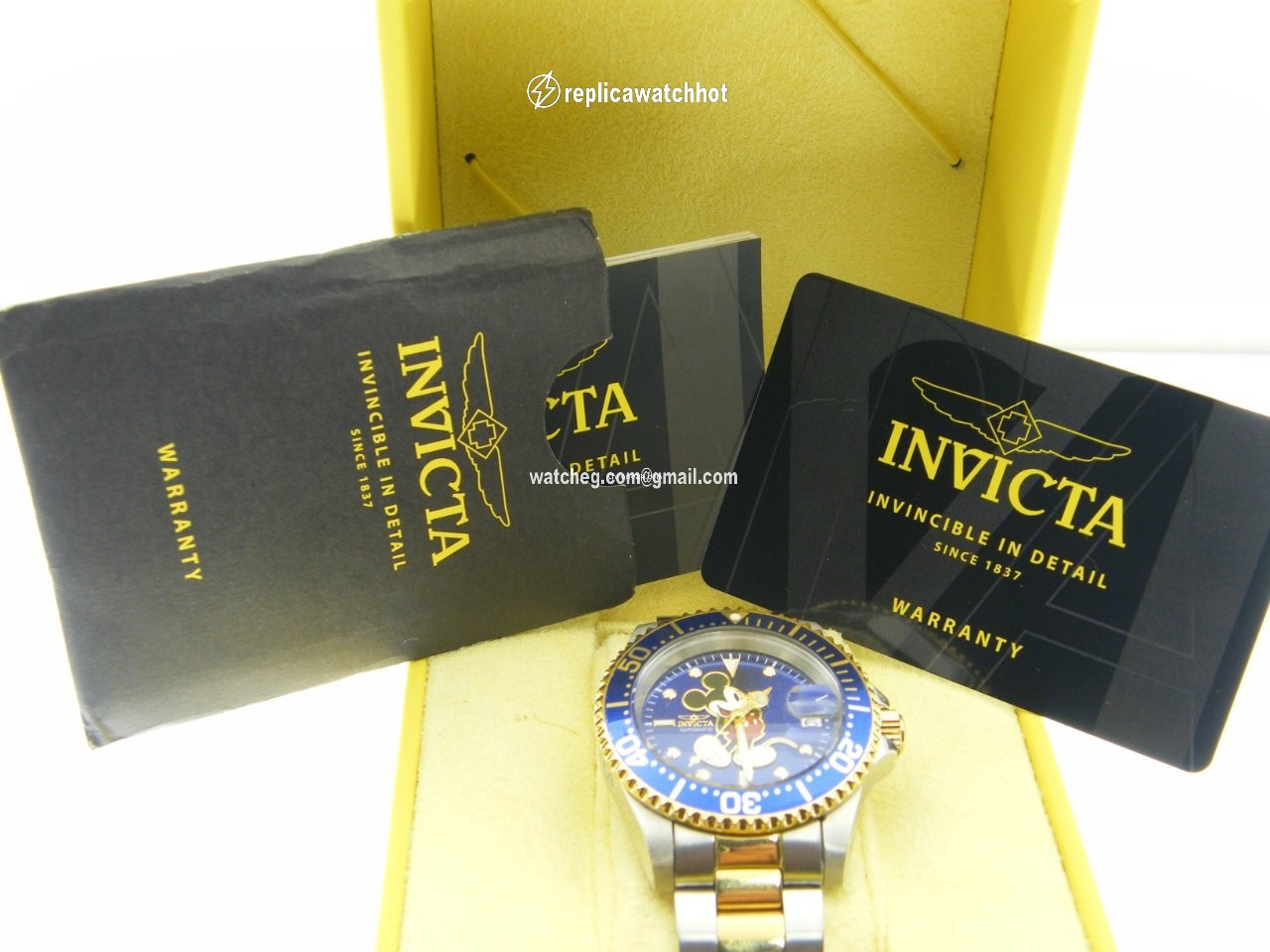 Invicta Mens watch Unisex Automatic Gold Steel 20105 2