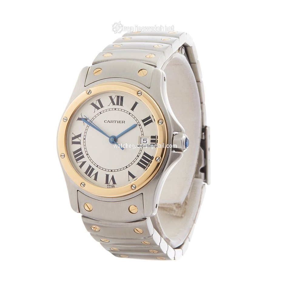 Cartier Santos Mens watch Unisex Automatic Gold Steel 1910 2