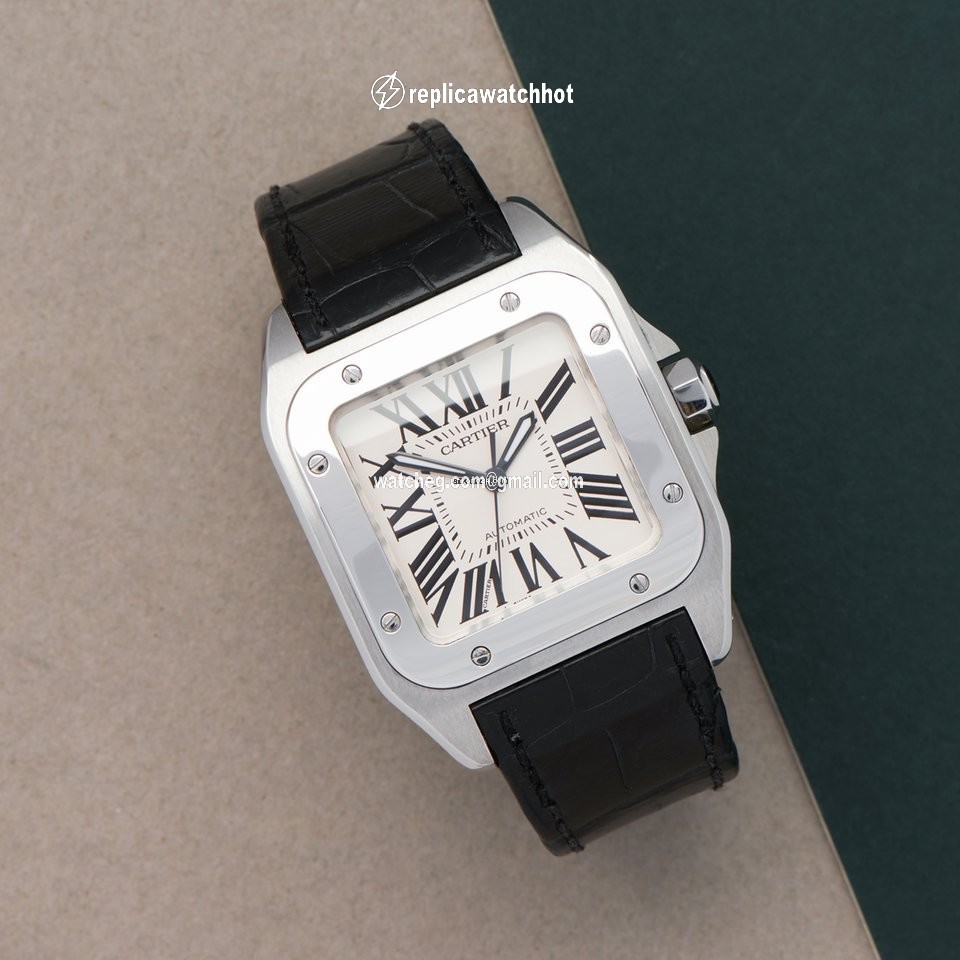 Cartier Santos 100 Mens watch Unisex Automatic Steel W20106X8 or 2878 2