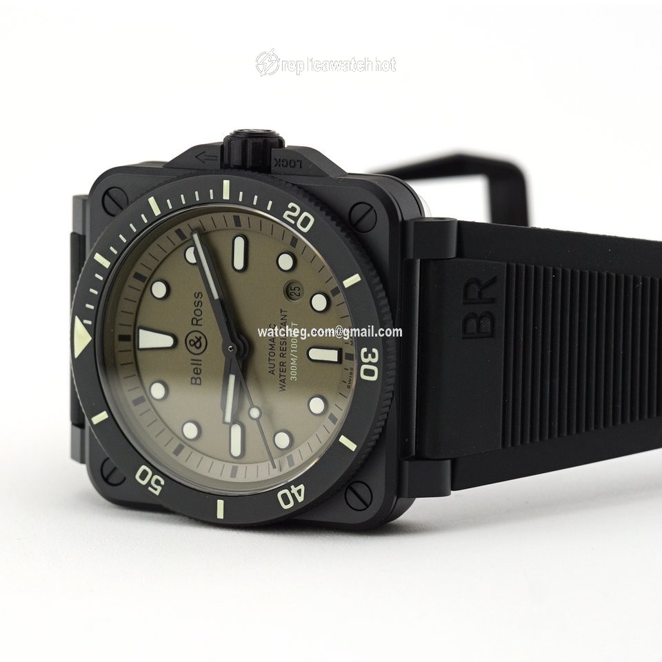 Bell & Ross BR 03 Mens watch Unisex Automatic Ceramic BR0392-D-KA-CE SRB 2