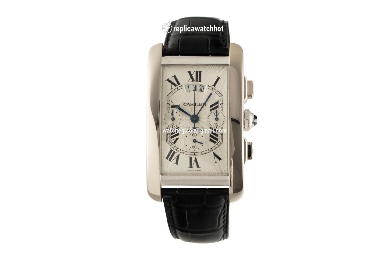 Cartier Tank Americaine Mens watch Unisex Automatic White gold W2609456 2