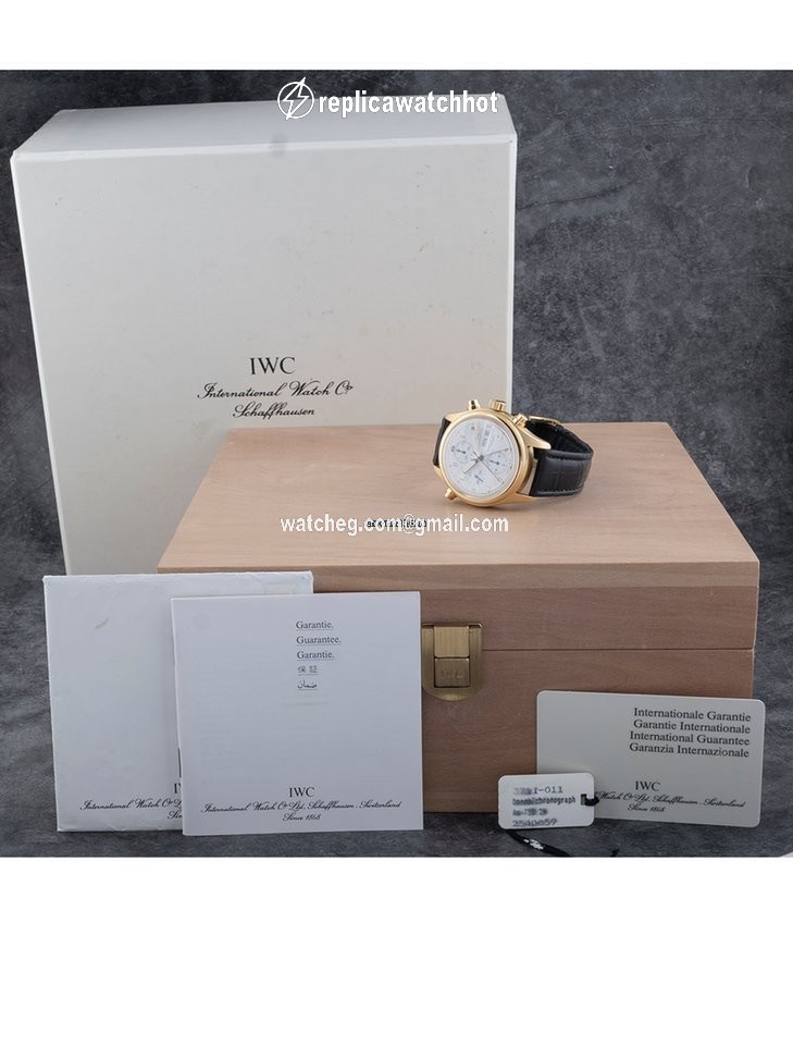 IWC Pilot Double Chronograph Mens watch Unisex Automatic Yellow gold IW3711 2