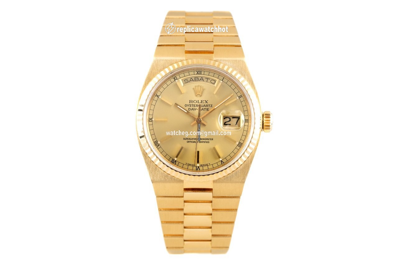 Rolex Day-Date Oysterquartz Mens watch Unisex Yellow gold Quartz 19018N 2