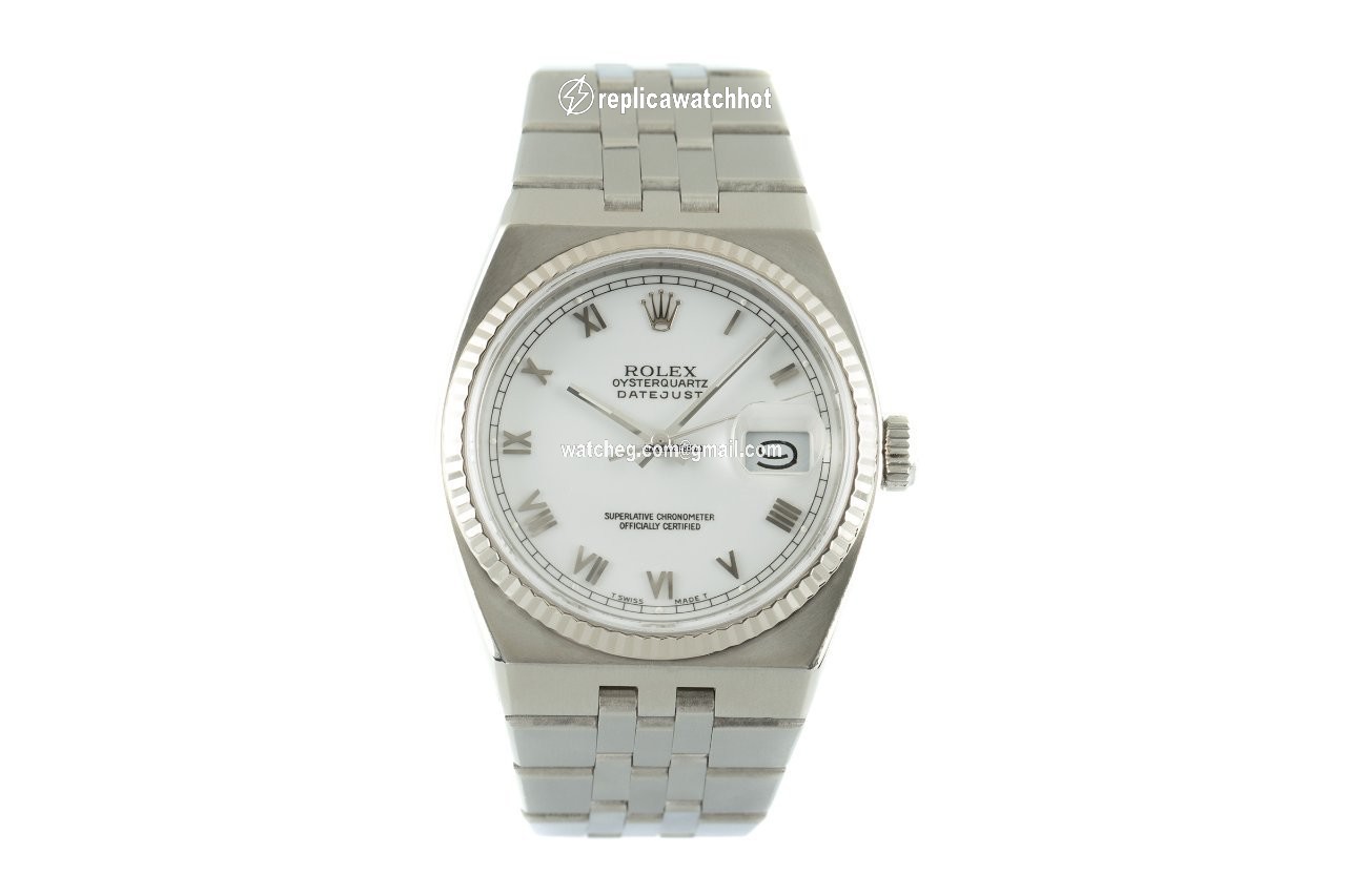 Rolex Datejust Oysterquartz Mens watch Unisex Gold Steel Quartz 17014 2
