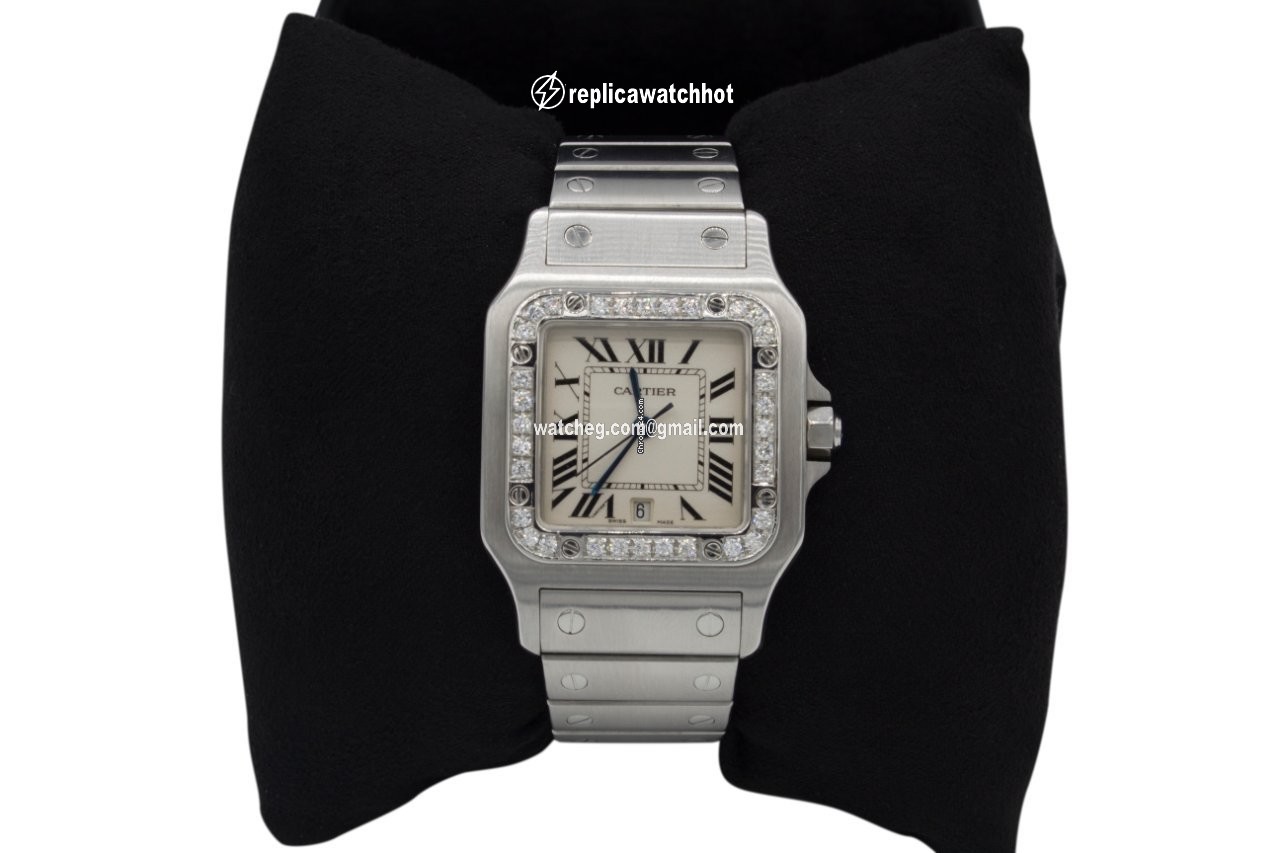 Cartier Santos Galbee Mens watch Unisex Quartz Steel 1564 2
