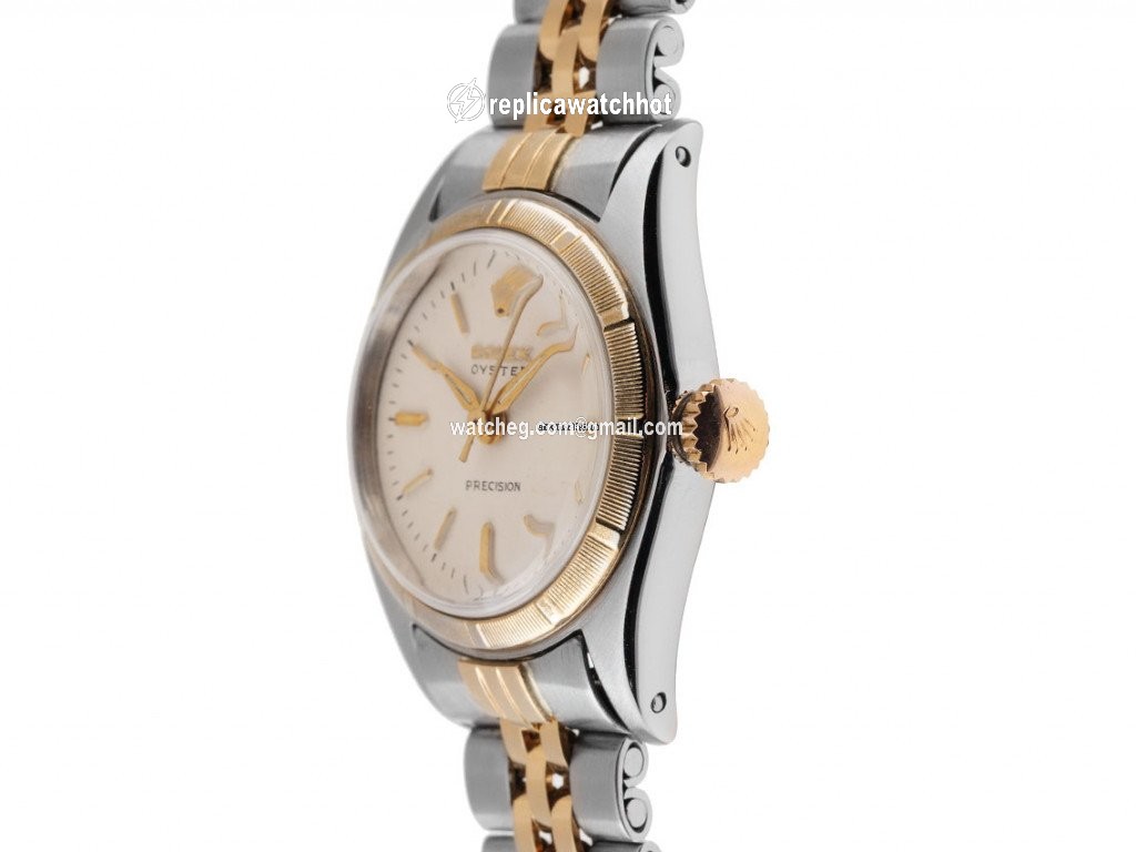 Rolex Oyster Precision Mens watch Unisex Gold Steel Manual winding 6406 2