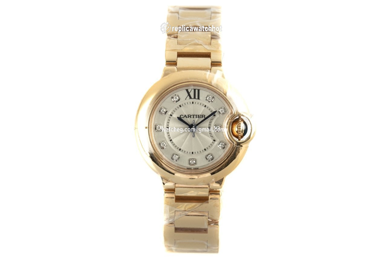 Cartier Ballon Bleu 28mm Womens watch Quartz Yellow gold WJBB0016 2