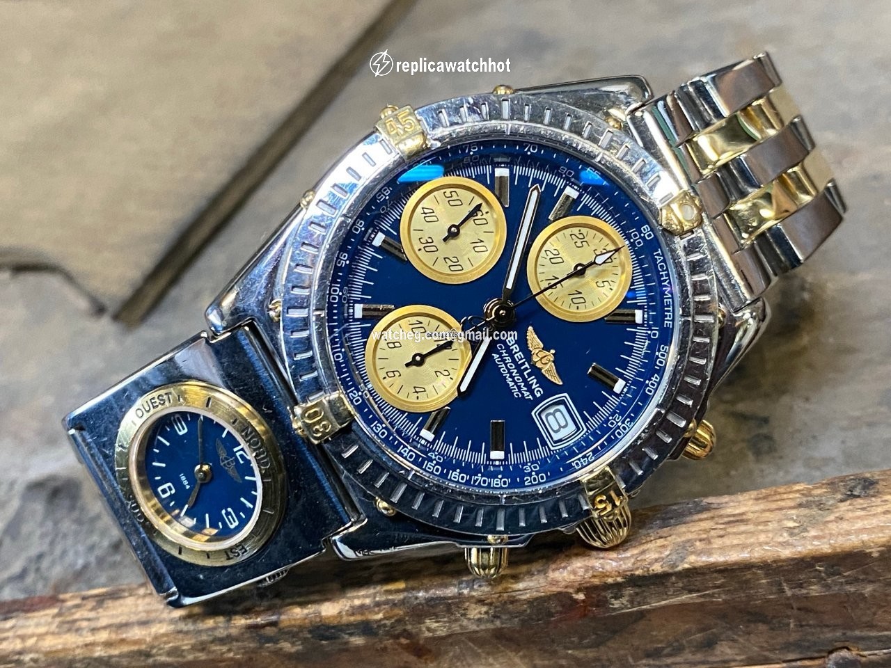 Breitling Blackbird Mens watch Unisex Automatic Gold Steel B13350 2