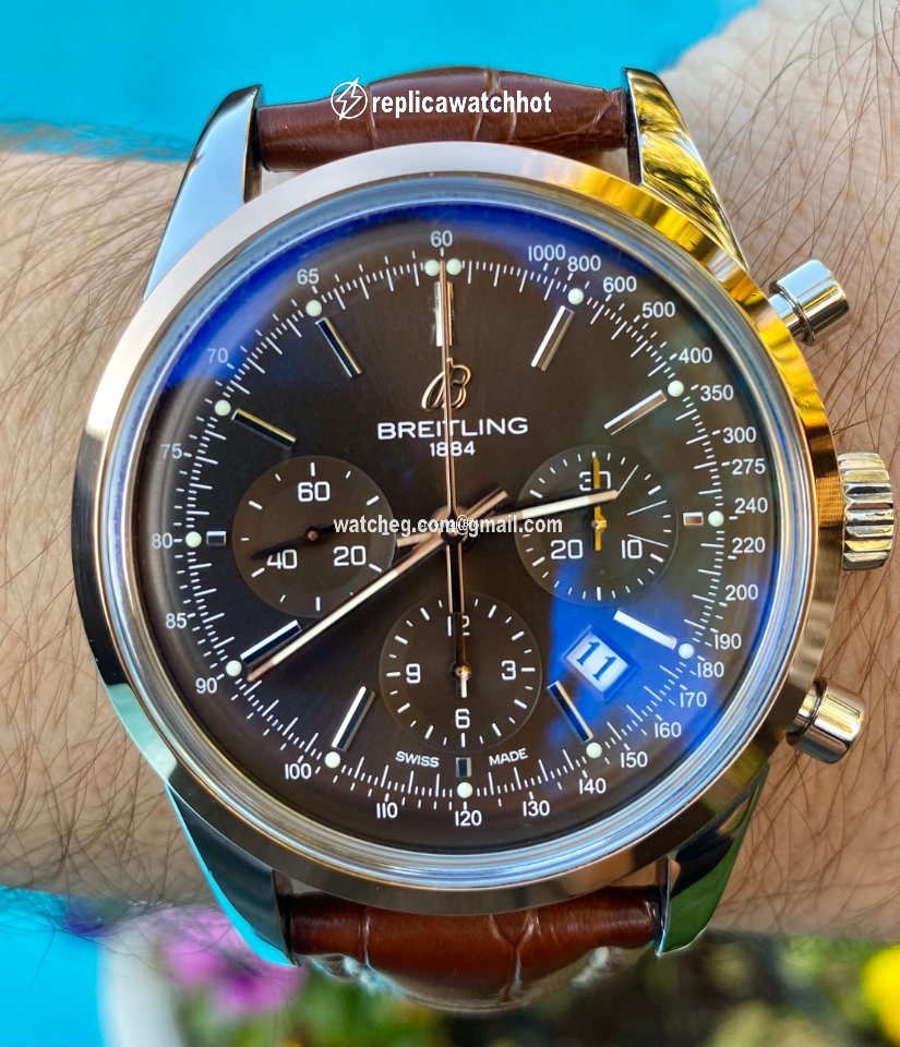 Breitling Transocean Chronograph Mens watch Unisex Automatic Steel UB015212 Q594 2