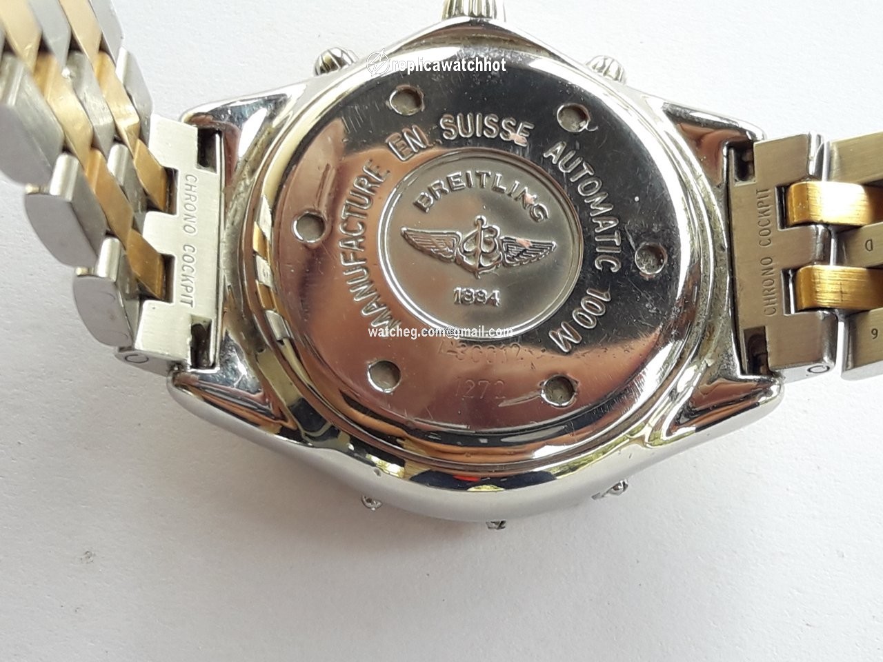 Breitling Chrono Cockpit Automatic Gold Steel D30012 2