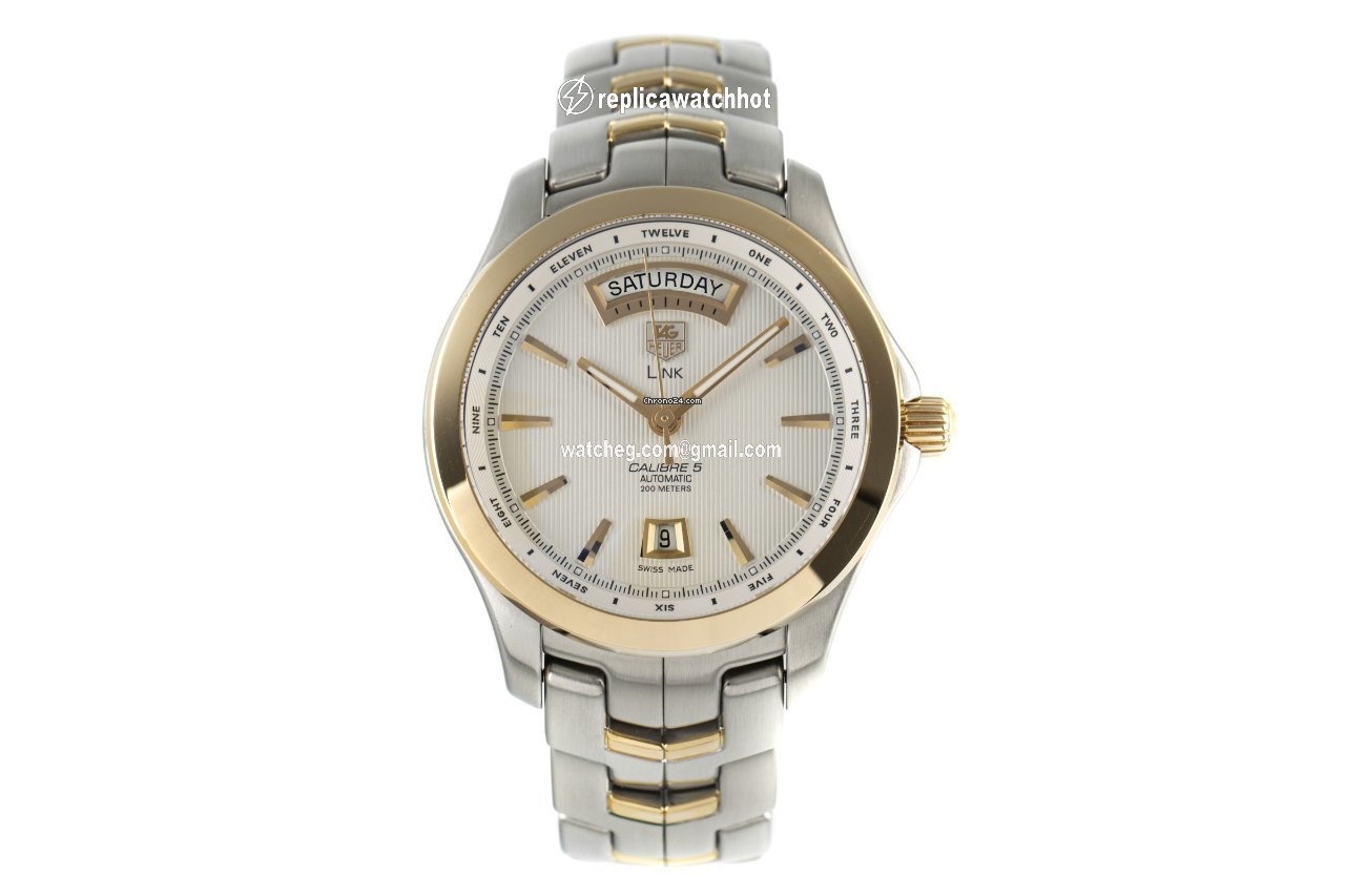 TAG Heuer Link Calibre 5 Mens watch Unisex Automatic Gold Steel WJF2050 2