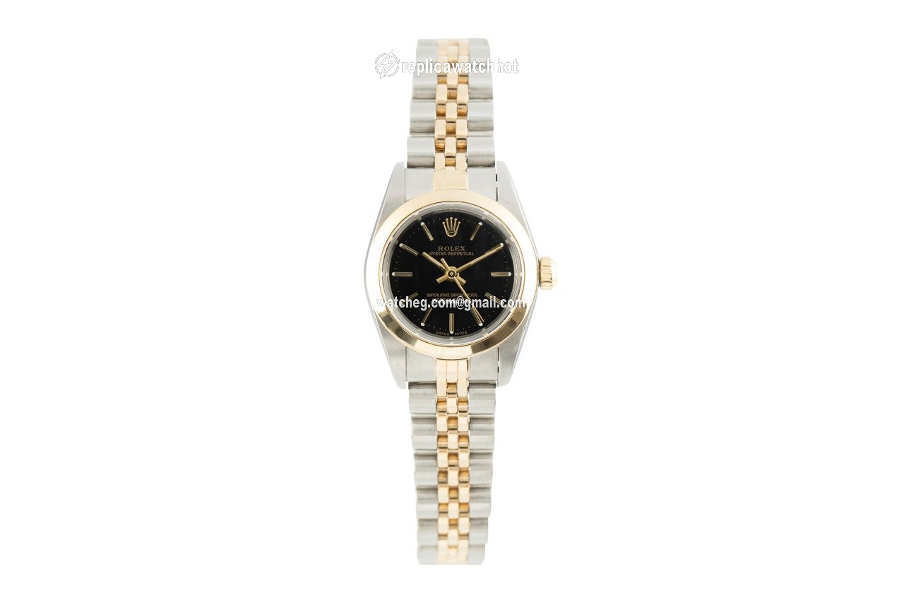 Rolex Oyster Perpetual Womens watch Gold Steel Automatic 76183 2