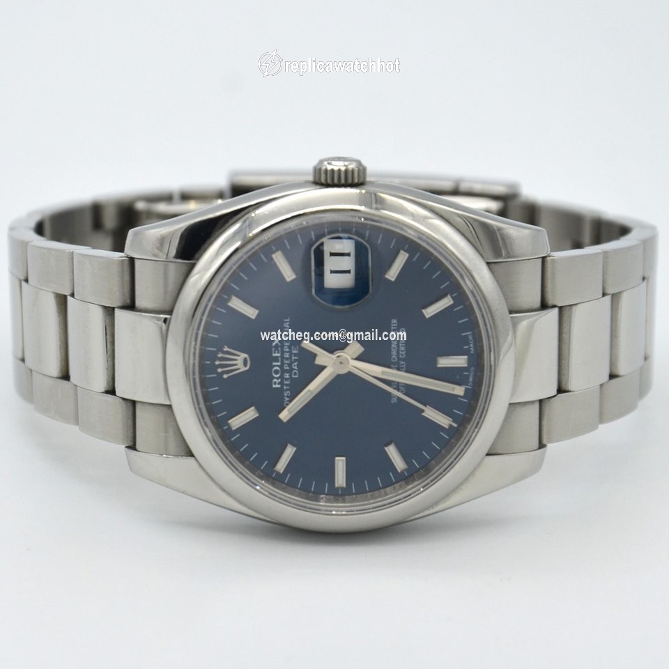 Rolex Oyster Perpetual Date Mens watch Unisex Steel Automatic 115200-0007 2