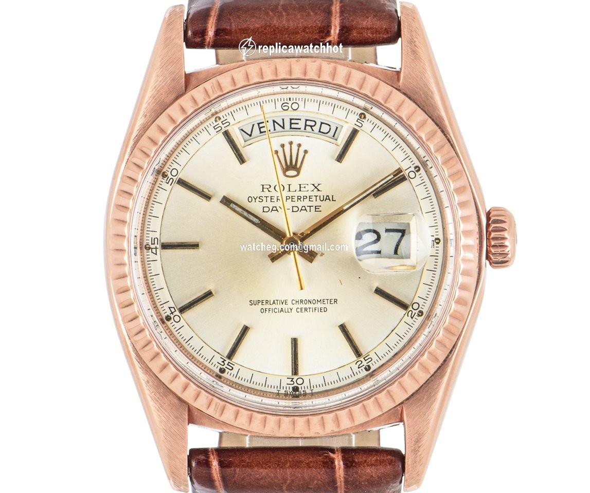 Rolex Day-Date 36 Mens watch Unisex Rose gold Automatic 1803 2
