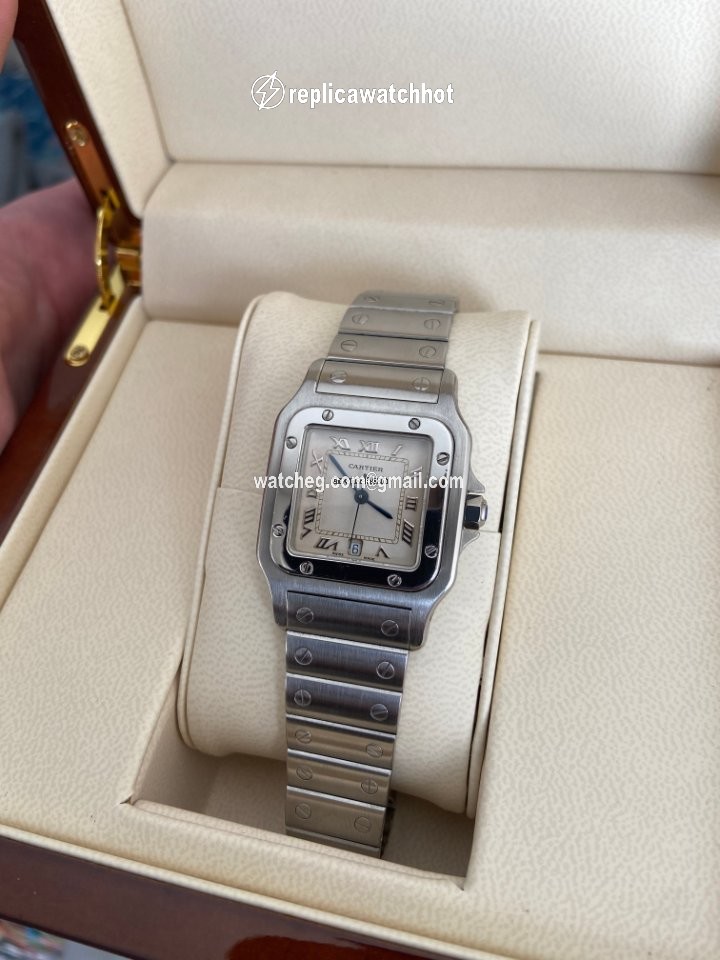 Cartier Santos Galbee Mens watch Unisex Quartz Steel 987901 2