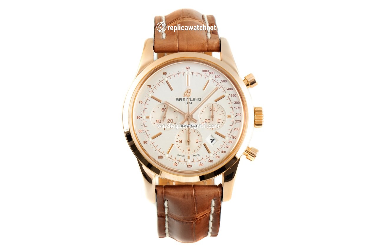 Breitling Transocean Chronograph Mens watch Unisex Automatic Red gold RB0152 2