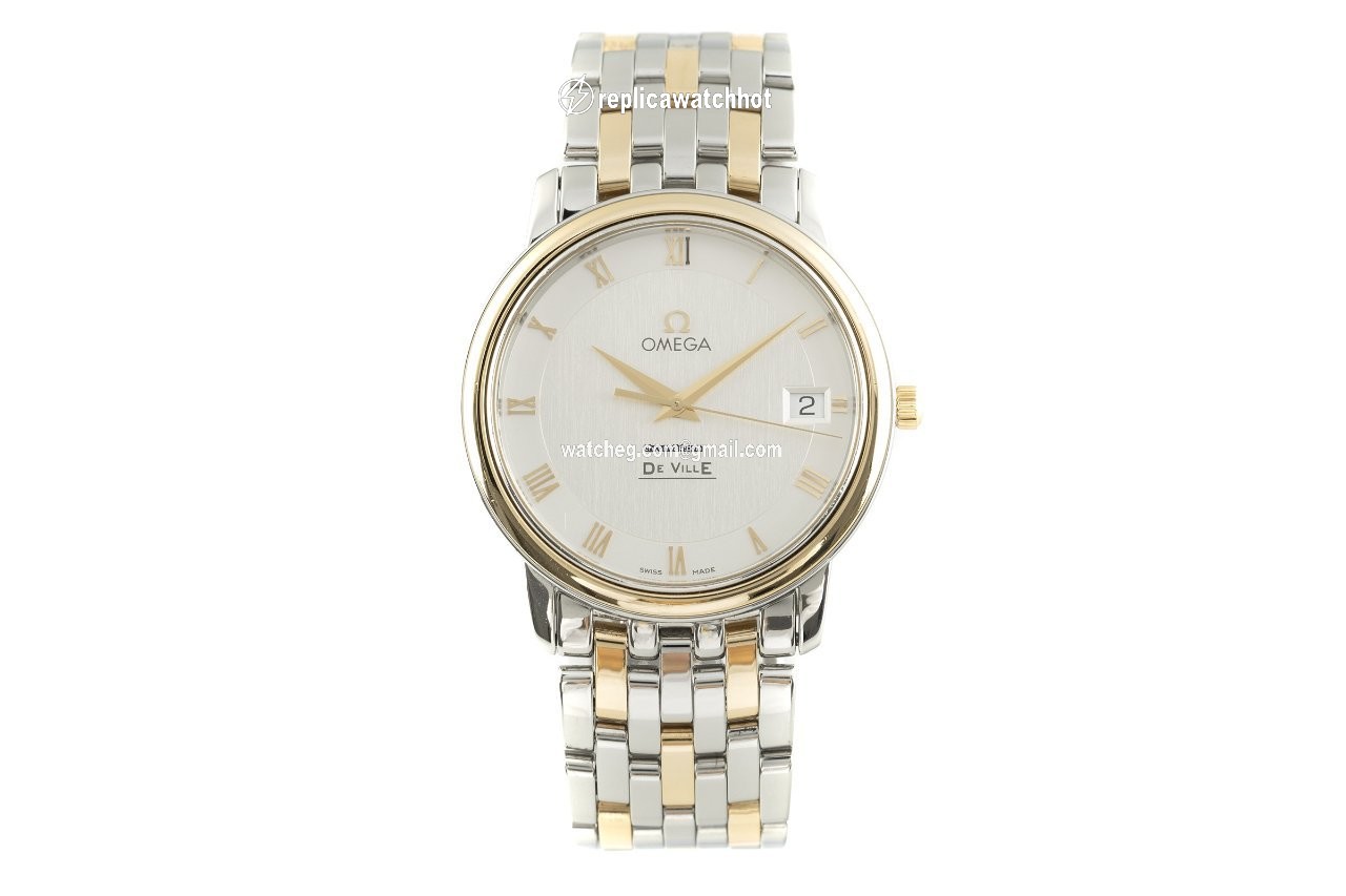 Omega De Ville Prestige Mens watch Unisex Quartz Gold Steel 4310.32.00 2