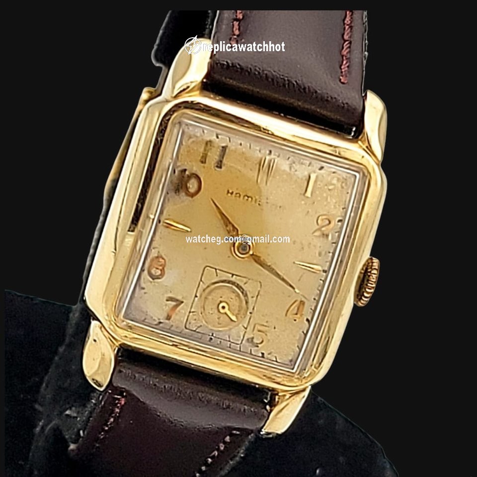 Hamilton Mens watch Unisex Manual winding Gold Steel Hamilton Grade 747 2