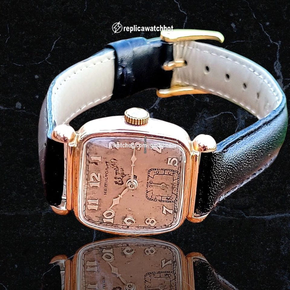 Hamilton Mens watch Unisex Manual winding Gold Steel Hamilton Grade 987 2